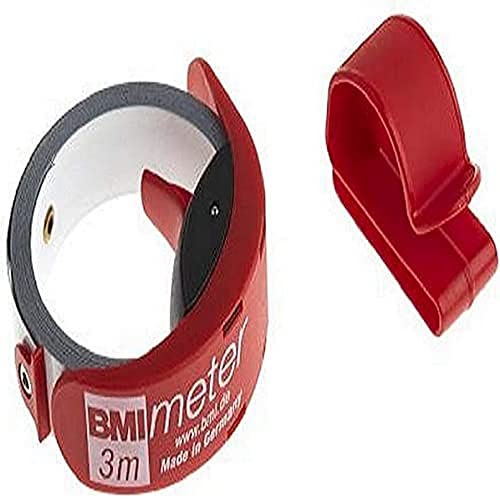 Cinta métrica BMI 3 m x 16 mm con clip rojo/blanca miniatura 1