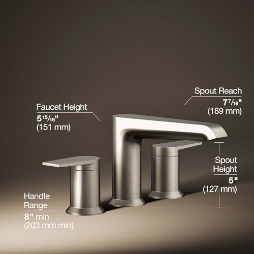 Robinet de baignoire double commande KOHLER Hint à débit optimal et nickel durable - 4