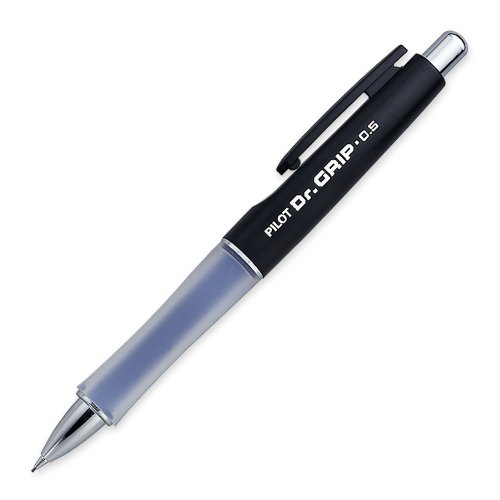 Pilot Dr. Grip Mechanical Pencil, Refillable, 0.5mm Lead, Black Barrel, 1Count (36102) Amazon