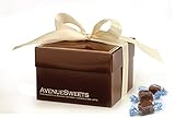 AvenueSweets - Handcrafted Individually Wrapped Soft Caramels - Glossy Brown 1 lb Box - Sea Salt