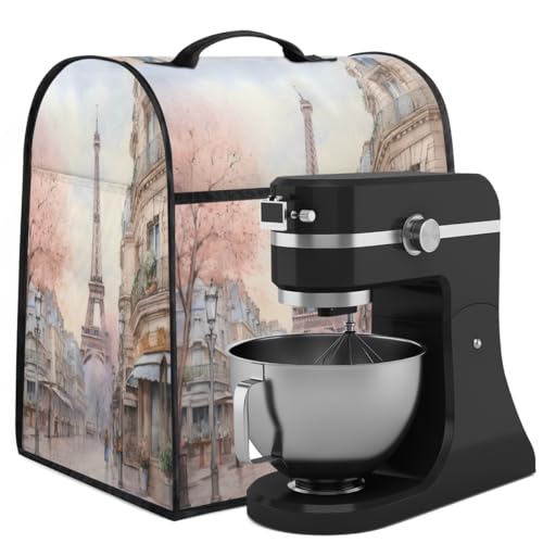 Coffee Maker Cover Eiffel Tower Kitchen Appliance Covers Small Appliance Covers Blender Cover Juicer Cover Dust Covers for Kitchen Appliances with Top Handle and Pockets,Washable,B365