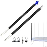 MSSVIGING 1 Lower, 1 Upper Trampoline Replacement Poles, Fit for 10'-16' Trampoline Frame, Universal Enclosure Straight Net Pole with Foam Sleeves and Hardware
