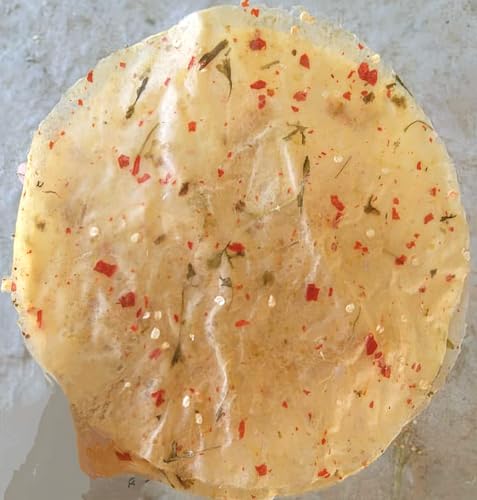 Image of Kaashi Crunch Falhari Aloo Papad, Handmade Papad 100% Natural Banarasi Namkeen snacks Crispy (Large, Masala)