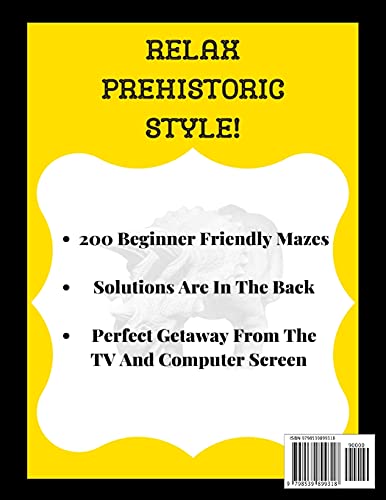 Ferocious Circular Maze - Triceratops Mode: A Prehistoric Beginner Friendly Activity Book For Childr