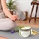 Chandelita Duftkerze Mit Ätherische Öle Naturrein aus Salbei & Palo Santo für Meditation & Reinigung – Handgemachte Duftkerzen aus Sojawachs – Vegane Kerze – Aromatherapie Candle – Chakra Kerze
