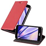 Cadorabo Custodia Libro per LG K4 2017 in Rosso Mela - con Vani di Carte, Funzione Stand e Chiusura Magnetica - Portafoglio Cover Case Wallet Book Etui Protezione