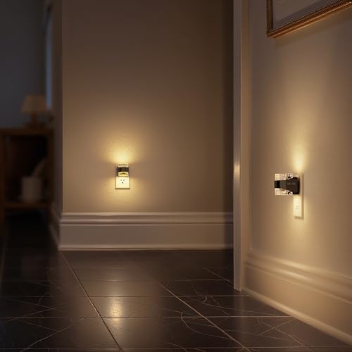 Image of Briignite Night Lights Plug into Wall Dimmable Night Light w /Bubble Design | 3000K Warm & 5 Brightness Levels, Dusk to Dawn Sensor Nightlights for Kids Room, Nursery, Hallway, Bathroom, Bedroom