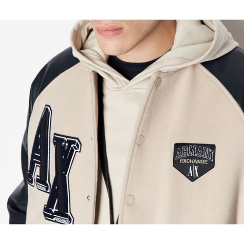 Armani Exchange Men's Collegiate Capsule Wool Mix Letterman Jacket4
