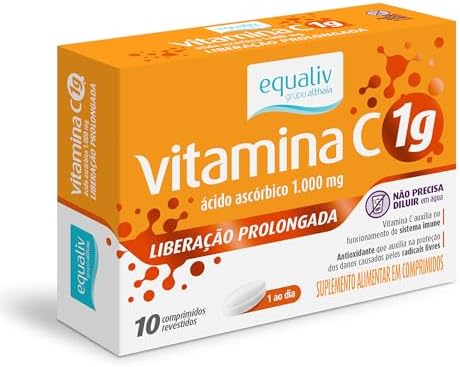 Equaliv Vitamina C 1g - Suplemento de Liberação Prolongada - 30 C...