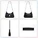 Keyli Shoulder Bag Purses for Women Fashion Waterproof Vegan Leather CrossBody Bags Small Cute Handbags Hobo Bags Satchels Purse Tote Bag with Adjustable Strap Black