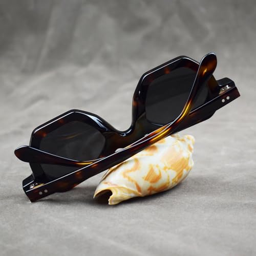 Retro Solid Polarized Square Acetate Vintage Spring Hinges Sunglasses Eyeglasses Frames Unisex for Men Women 5