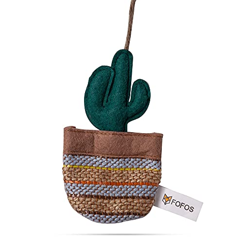 Image of BarkButler x Fofos Cactus Austin Cat Teaser Toy|US Grade Catnip Inside|for Kittens+Older Cats|Durable Wooden Stick+Robust Rope