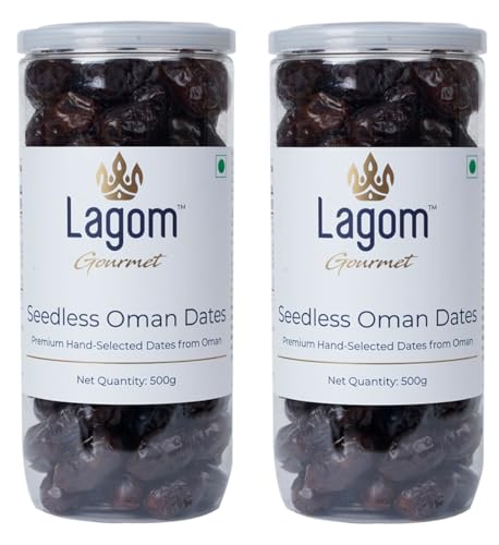 Lagom Gourmet Seedless Omani Dates 1 kg | Premium Dry Fruits | All-Natural...