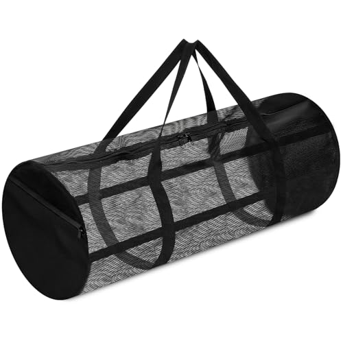 LIXUFRHK Diving Mesh Duffel Bag Large Capacity, Quick-Dry Ventilation System Mesh Duffel Bag for Scuba Diving, Snorkeling & Spearfishing Ideal Beach Travel Companion with a Splash-Proof Phone Pocket