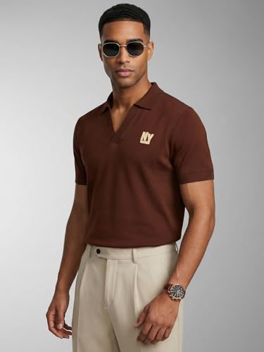 Image of Veirdo Men's Stylish Polo T-Shirt with Chest Pocket Print, Regular Fit Half Sleeve Casual Wear, Solid Summer Fashion for Office, Travel & Outings (S-2XL)