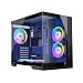 Produktbild MODECOM Volcano Panorama 5F Grau PC Gehäuse ATX Midi Tower | Gaming Computergehäuse mit 5 ARGB-Lüfter | ARGB-Controller | Platz für 400 mm GPU & 360 mm Wasserkühlung