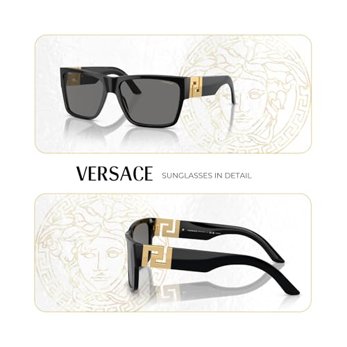 Versace VE4296 Square Polarized Sunglasses Bundle for Men Women, Black/Grey - image 5