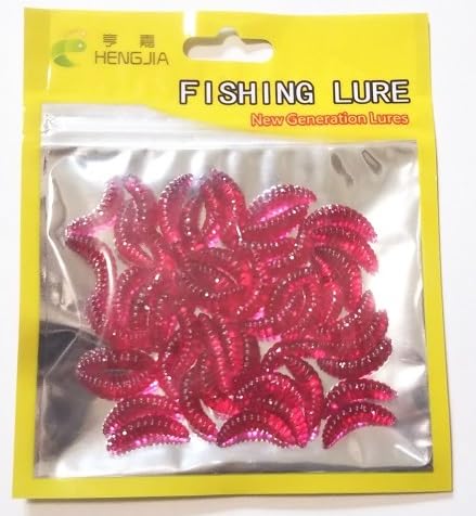 ブドウ虫 ウジ ワーム レッド 50個 セット レッド クリア ブラックバス トラウト イワナ ヤマメ エリア 管理釣り場 川 渓流 ブラックバス バス釣り バスフィッシング 湖 ダム ブルーギル 鯉 コイ フナ ナマズ 根魚 クロダイ チヌ チニング ロ