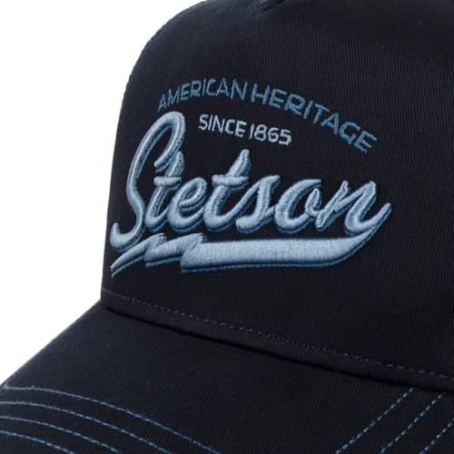 Image of Stetson Since 1865 Trucker Cap Men Summer Winter Navy