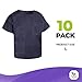 AMZ Medical Supply Dark Blue Disposable Scrub Shirts, Large. Pack of 10 Unisex Disposable Shirts Adults. Lightweight Spunbond Polypropylene 55 GSM Scrub Tops with Two Pockets and Short Sleeves