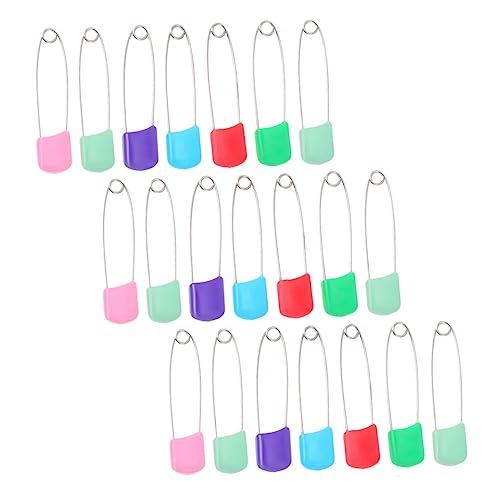 BEBEMOKO Diaper Pins Set 50 Pack Heavy Duty Locking Closure Ideal for Newborn Reusable Diapers Craft Work Sewing