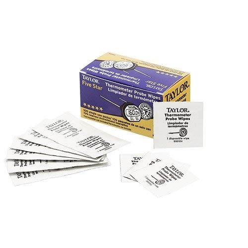 Taylor 9999N - Thermometer Probe Wipes, Haccp, Box Of 100 #TOP17
