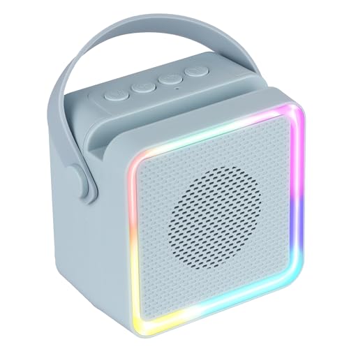 Image of ZEBRONICS County 8, Portable Bluetooth Speaker, 8 Watts, Upto 7 Hours Playback, Passive Radiator, BTv5.3 | TWS | USB | mSD, RGB LED, Call Function, Compact Design, Carry Strap (Sky Blue)