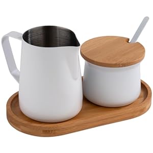 APS Milch- und Zucker-Set Bambus, 5-teilig