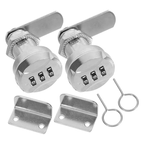 Homoyoyo 2 Juegos Cerraduras Mecánicas de Combinación Cerraduras de Aleación de Zinc para Cajones Buzones y Archiveros Repuestos de Seguridad para Muebles