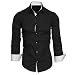 Luckycat Hombre Camisa Manga Larga Slim Fit Camisa Hombre Manga Larga Camisas...