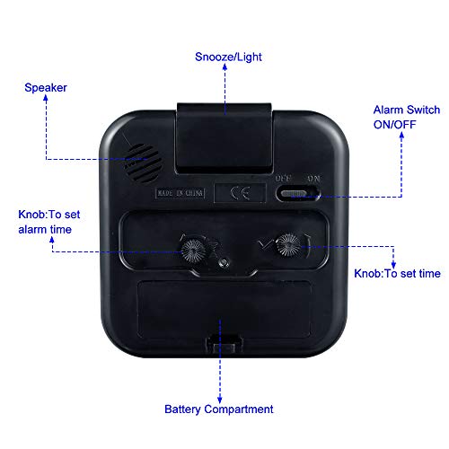 Tinload 08005 Night Light Analog Alarm Clock Silent Non Ticking thumb #4