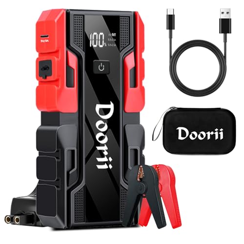 DOORII 001B starthilfe Auto für Auto batterien Starthilfe Powerbank 4000A Auto Starthilfe mit LED...