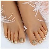 Resafy Soft Silicone Feet Lifesize a Pair of Female Mannequin Leg Feet,Mannequin Display Shoes Display Jewerly Sandal Shoe Sock Display Art Sketch Nail