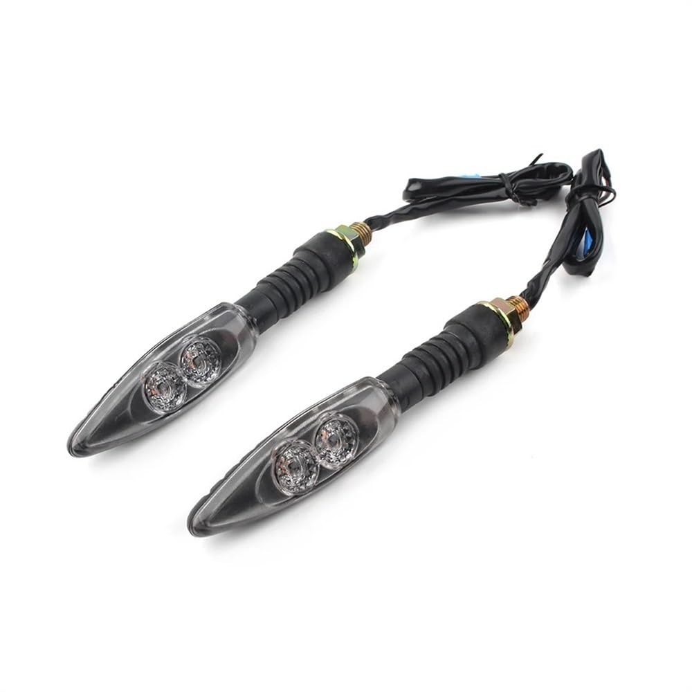Genérico Intermitentes delanteros de motocicleta 1 par de flechas de para giro para luces de señal de motocicleta para giro de 12V para lámpara de señales Universal para Harley para Yamaha