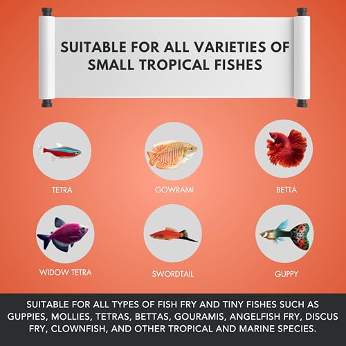 Image of Artemia Flakes 25g Fish Food with 55% Protein for Guppy,Betta Fish,Guppy Fries,Tetra and All Types of Tropical Fishes