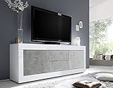 Photo Gallery basic porta tv contenitore 2 ante 2 cassetti bianco lucido/beton 210cm