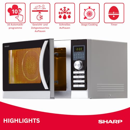 Micro-Ondes Combiné Sharp R-843INW – 25 L 900 W avec Convection 2500 W - vue 8
