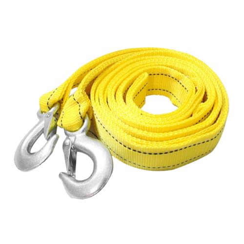SILENRADAWN Cinghia di Traino in Nylon Resistente Ganci in Metallo Fune di Traino da 3,9 M per Auto Camion Rimorchi e Barche per Veicoli Pesanti