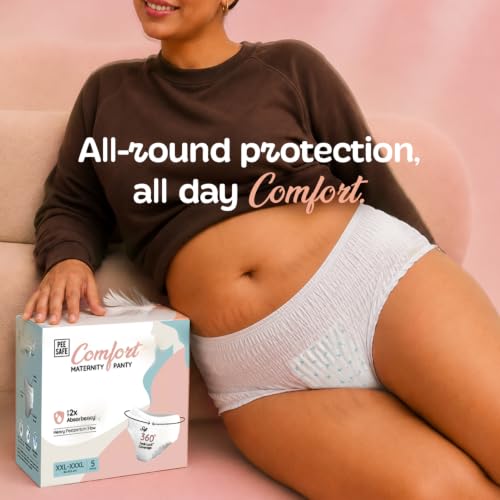 Image of Pee Safe Comfort Maternity Panty | XXL-XXXL 5 Pcs | Postpartum Bleeding
