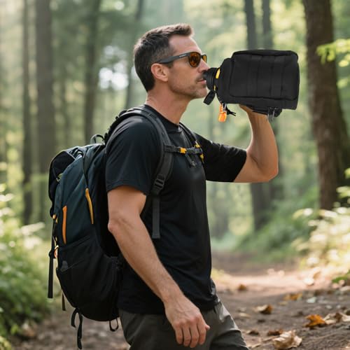 KXIAOCHEN Insulated Water Bottle, Stainless Steel Water Bottle, 2 Lids (Straw and Handle Lid),Wide Mouth Metal Water Bottles Keep Hot and Cold, Double Walled, Thermo Mug, Metal Canteen