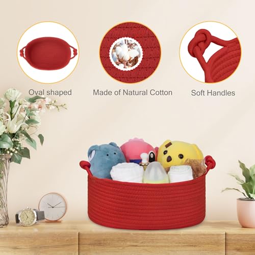 Image of Small Empty Gift Basket with Bag & Ribbons, Red