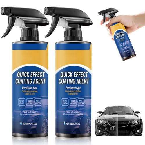 3 in 1 Hochschutz-Auto-Beschichtungsspray – Quick Effect Coating Agent for Car,Auto Nano Beschichtungs spray,Advanced Car Quick-Acting Coating Agent Spray für Kratzer-Reparatur,Glanz(PACK 2)