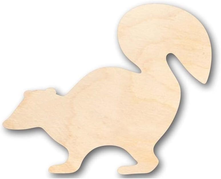 Unfinished Wood Skunk Shape Animal Craft up to 46" DIY 16" / 3/4"
