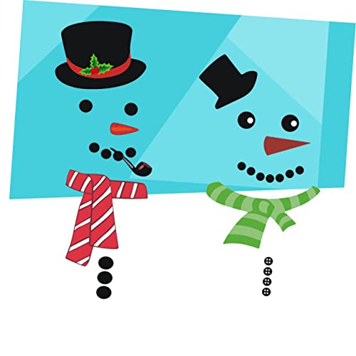 Muñeco de PVC extraíble STOBAZA pack de 4 pegatinas de Navidad lavables 7