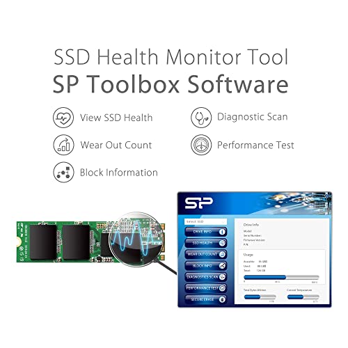 Image of Silicon Power 2-Pack 128GB A55 M.2 SSD (SLC Cache for Speed Boost) SATA III Internal Solid State Drive 2280