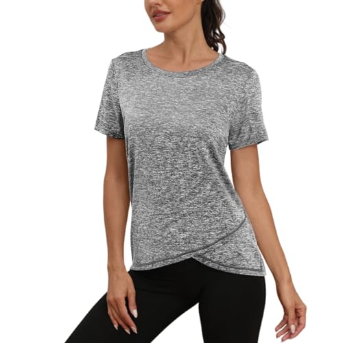 Jlowesun Yoga Shirt Ladies Manica Corta Allentata, Top Yoga Leggero e Traspirante Funzionale per Le Donne, Top Sportivo a Girocollo per Le Donne Adatto per la Corsa Fitness Shirt Yoga Jlowesun Yoga Shirt Ladies Manica Corta Allentata, Top Yoga Leggero e Traspirante Funzionale per Le Donne, Top Sportivo a Girocollo per Le Donne Adatto per la Corsa Fitness Shirt Yoga