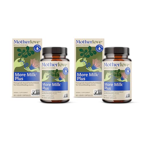 Image of Motherlove More Milk Plus (60 Liquid caps 2 Pack) Fenugreek-Based Lactation Supplement to Support Breast Milk Supply—Non-GMO, Organic Herbs, Vegan, Kosher