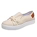 koperras Sneakers Damen Turnschuhe Bowknot Elastische Sportschuhe Gelb Schwarz Beige Dunkel Bequem Freizeitschuhe mit Weicher Sohle Flache Segeltuchschuhe Canvas Running Shoe