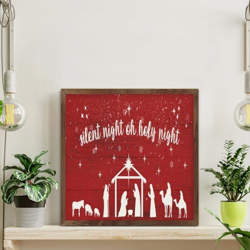 Panneau mural rustique en bois suspendu décoration de Noël extérieure maison