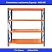 LuckyNote】Garage Shelves Heavy Duty - 4400 lbs Garage Storage 4 Levels, Adjustable Metal Shelving Units and Storage, Industrial Shelves Utility Shelves for Commercial Store Tools Gym, 3 parcels.